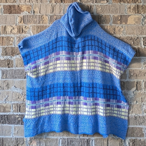 Free People Mercer Hooded Kimono Duster Long Line Cardigan Sweater Blue Purple - Picture 4 of 9